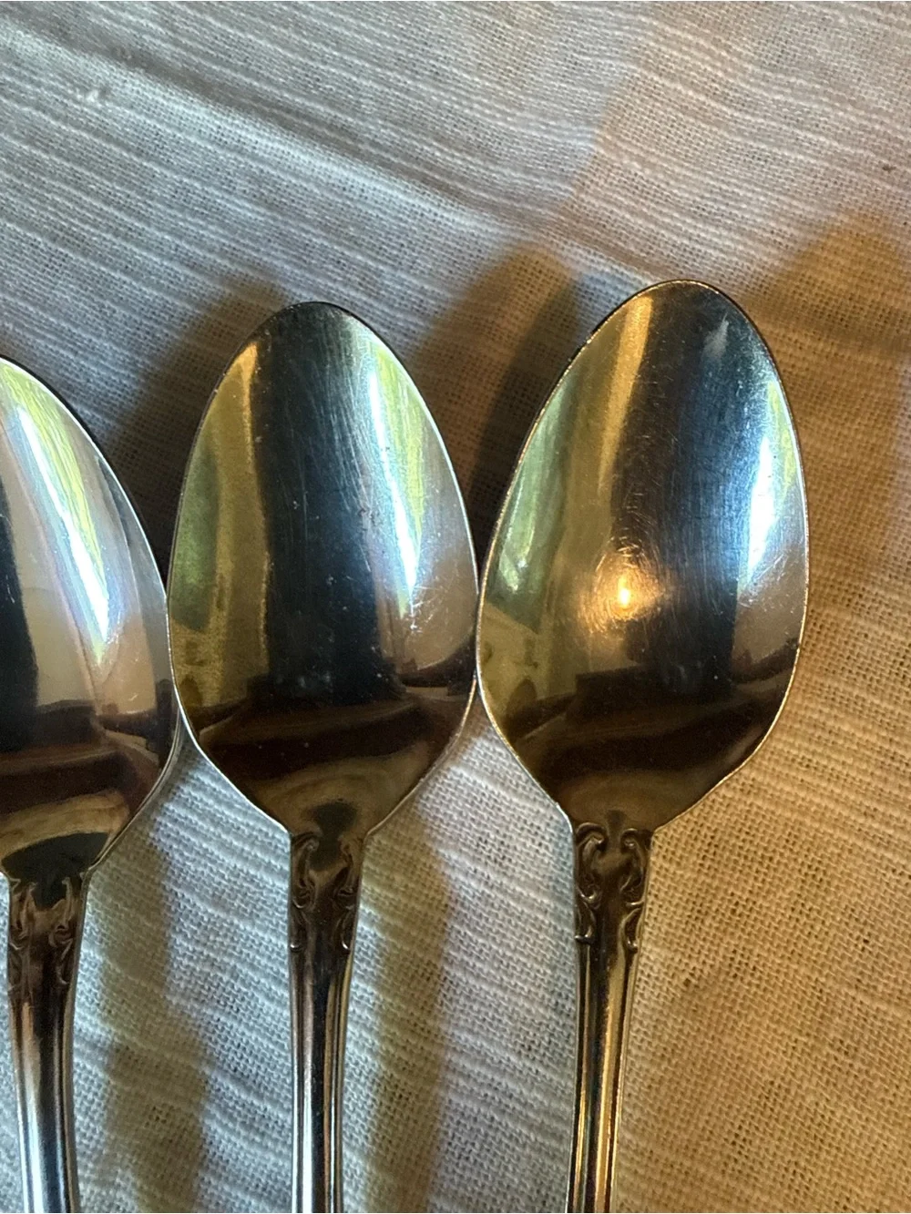 Vtg Oneida Northland Sirocco Dinner Spoons Teaspoons 6” (Set of 4) Flatware